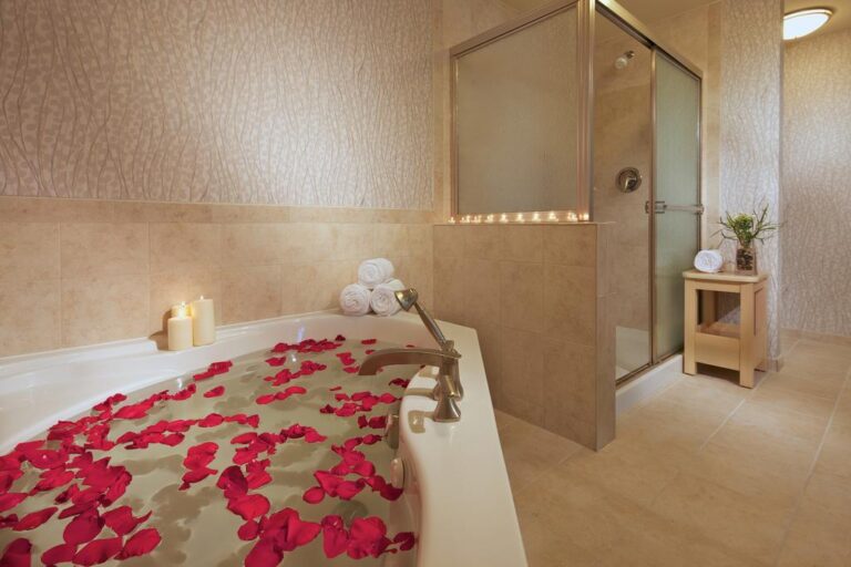 romantic spa bath