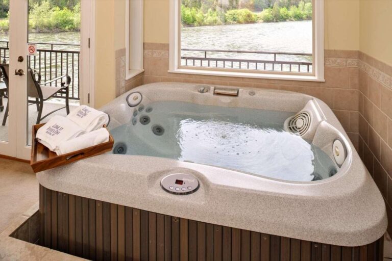 hot tub in room