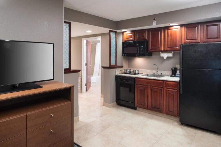 suite with a kitchenette