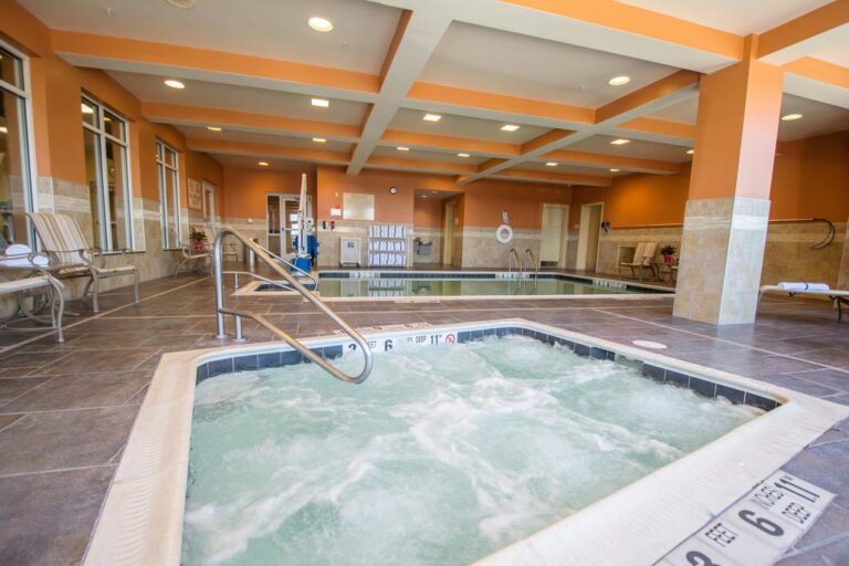 hot tub and pool in upstate ny hotel