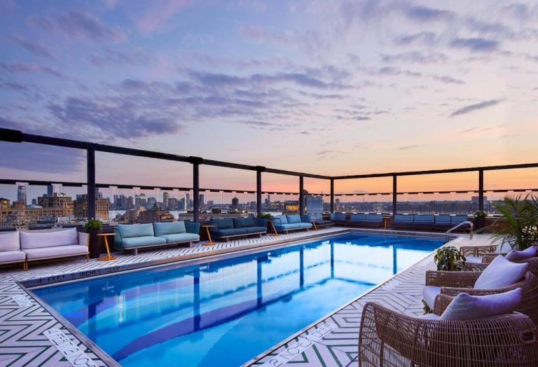nyc hotel with rooftop pool