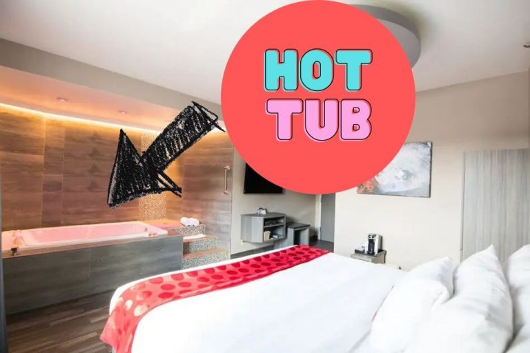 romantic hotel with hot tub in room in new york city