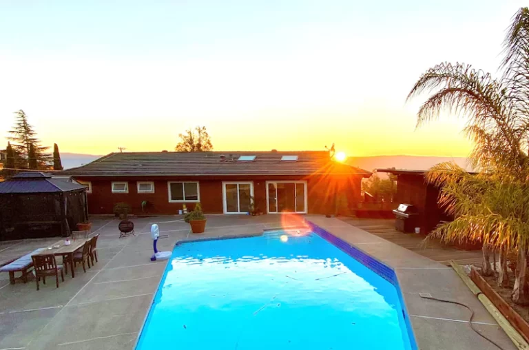 panoramic views of silicon valley with pool