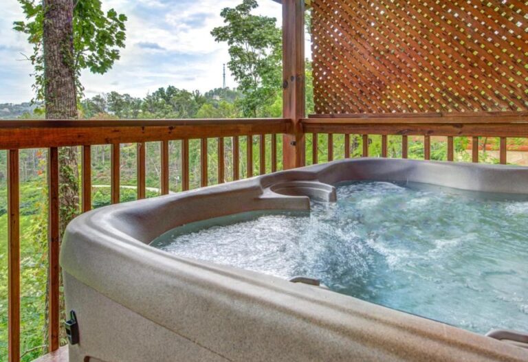 romantic cabin in Gatlinburg with hot tub 3