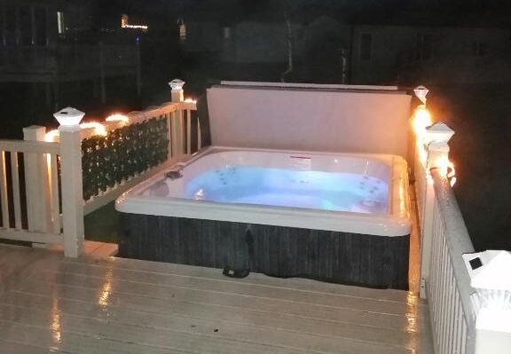 lodges near Newcastle with private hot tub 3