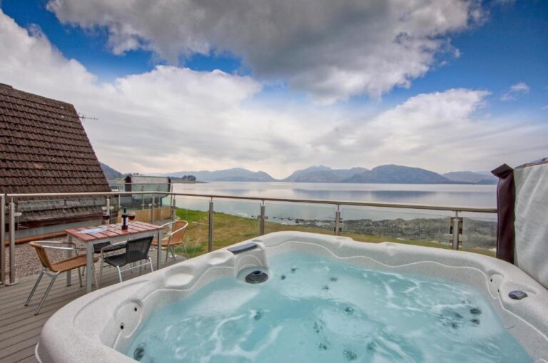 lodges in Highlands with hot tub