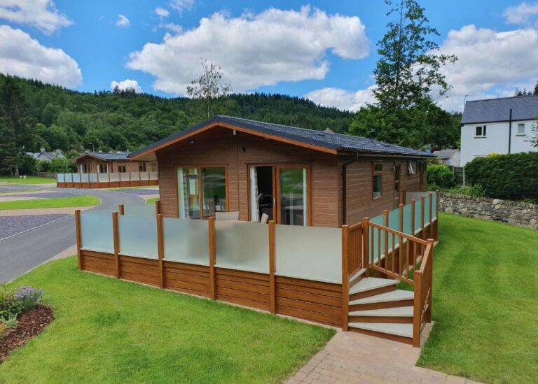 lovely log cabins with private hot tub in Snowdonia 3
