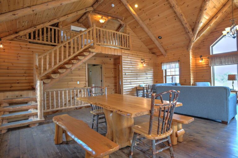Family Size Cabin with Kitchen, Fireplace, Hot Tub2