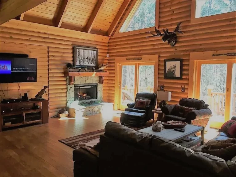 Gorgeous lakefront log home 1