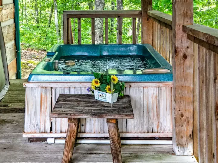Private Studio Cabin with hot tub in Tennessee