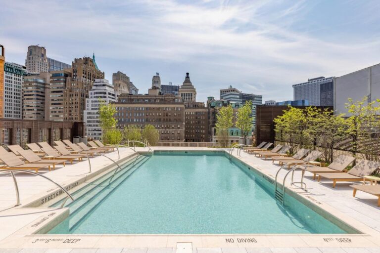 Sonder battery park manhattan new york rooftop pool