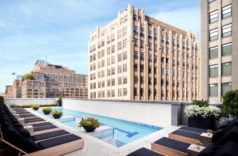 Dominick hotel manhattan new york rooftop pool