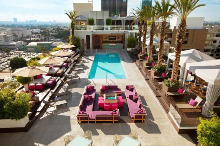 W Hollywood LA rooftop pool 3