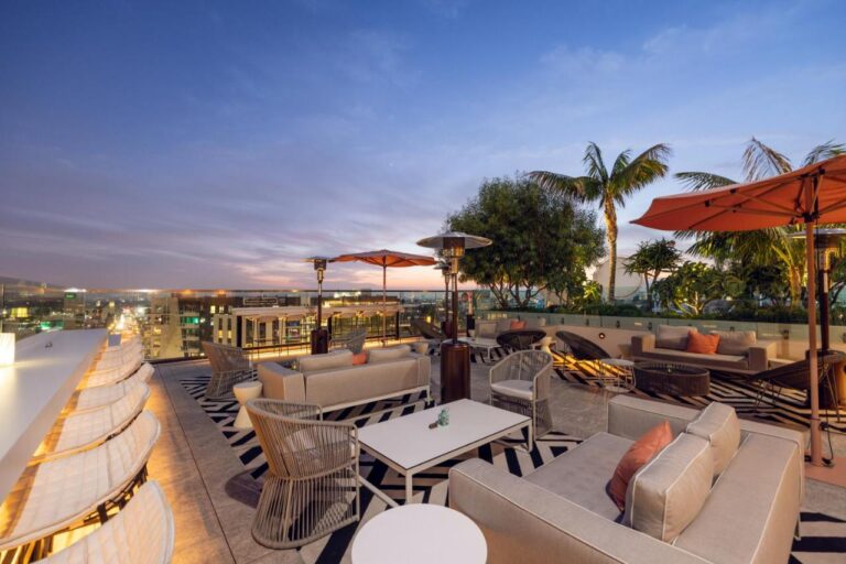Godfrey hotel LA rooftop pool 7
