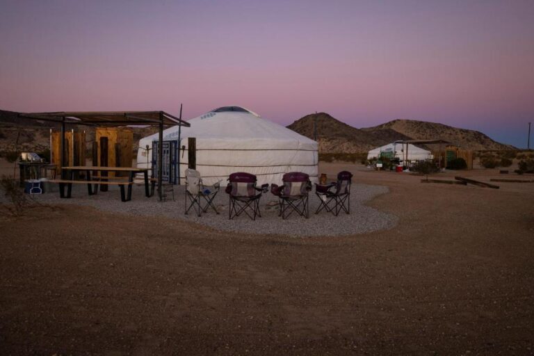 Bubble hotels in California-Family Style Stargazing Yurt4