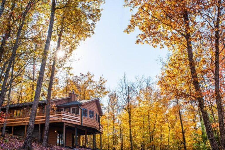 Treehouse cabins in Wisconsin Fall Getaway Resort