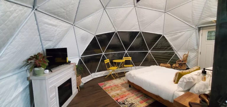 anniversary getaway at The Penguin Geodesic dome in ohio