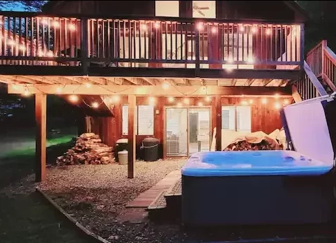 cabins with hot tub in vermont Cozy Ski Cabin 1