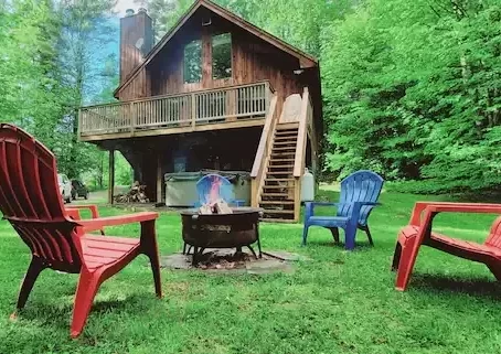 cabins with hot tub in vermont Cozy Ski Cabin 3