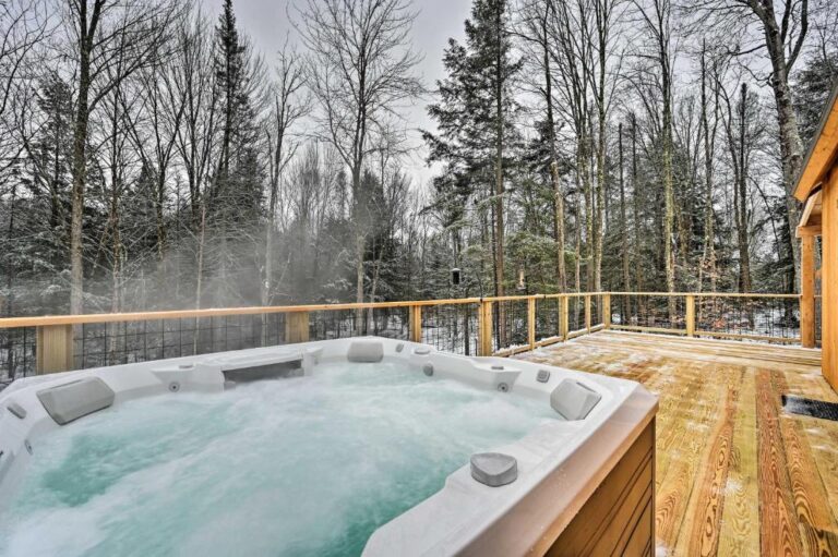 cabins with hot tub in vermont Newly Built Cabin