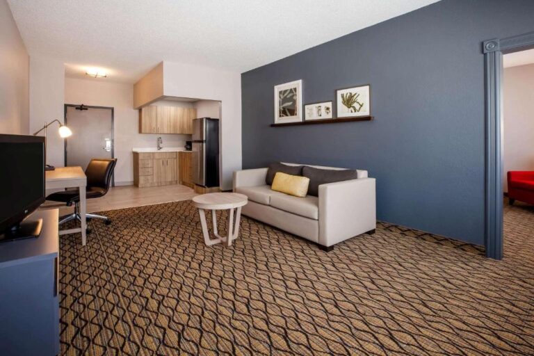 Days Inn & Suites by Wyndham near Macomb king suite with kitchenette 2
