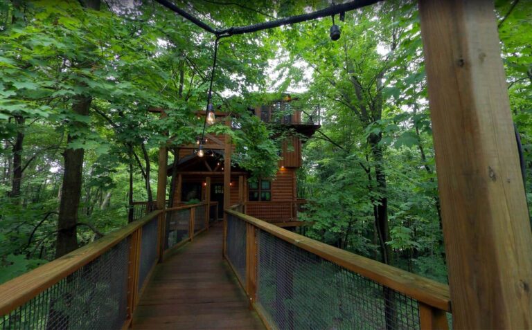 Treehosue cabin in Ohio Incredible Treehouse 2