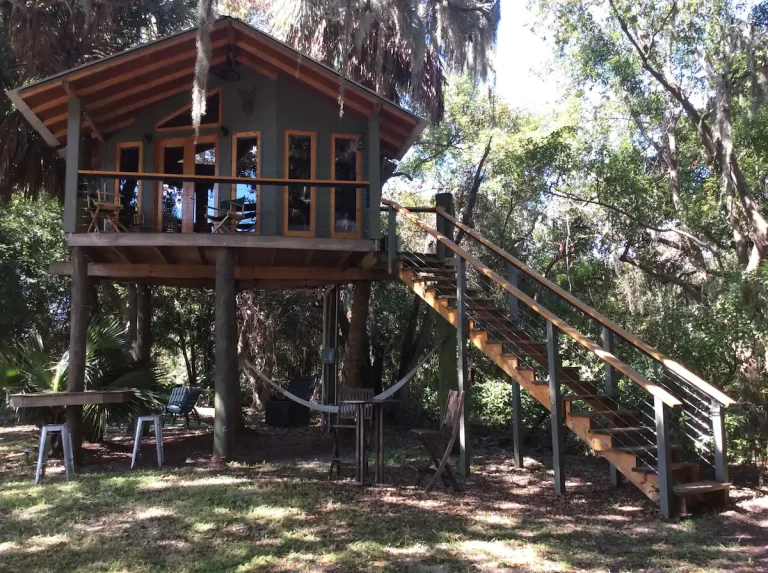 Treehouse cabin in Florida Treehouse in the woods