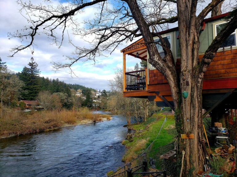 Treehouse cabin in Washington Washougal Riverside Treehouse3