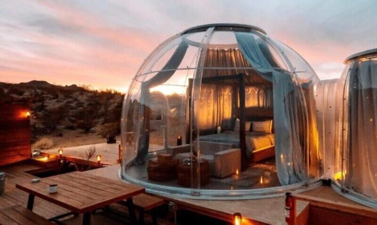 california romantic getaways at JTHAVN-Remote Dessert Bubble Dome