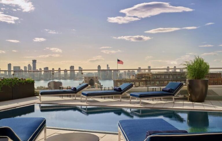 ModernHaus SoHo rooftop pool with nyc view
