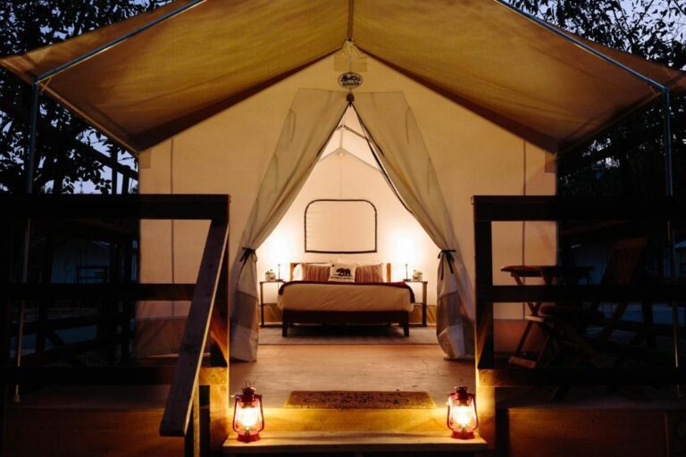 northern california romantic hotels at Wildhaven Sonoma Glamping