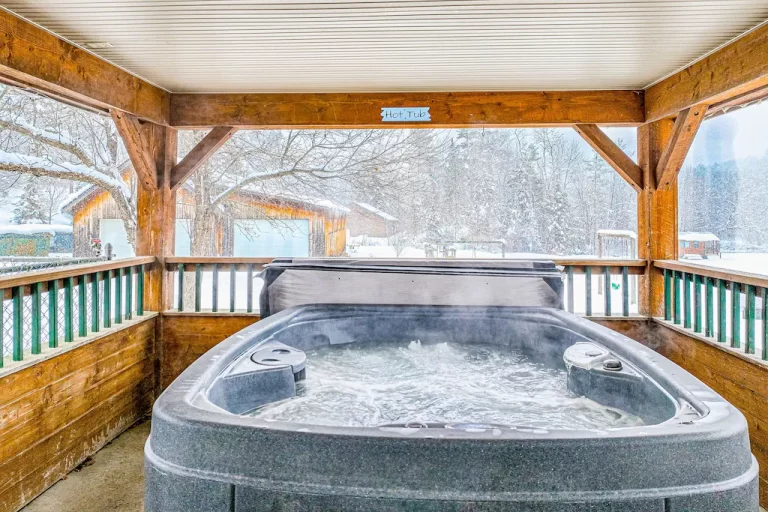 romantic hotels at Northwoods Lodge Cabin 1 in maine