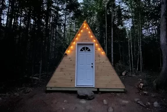romantic hotels at Off grid A-frame cabin in new england