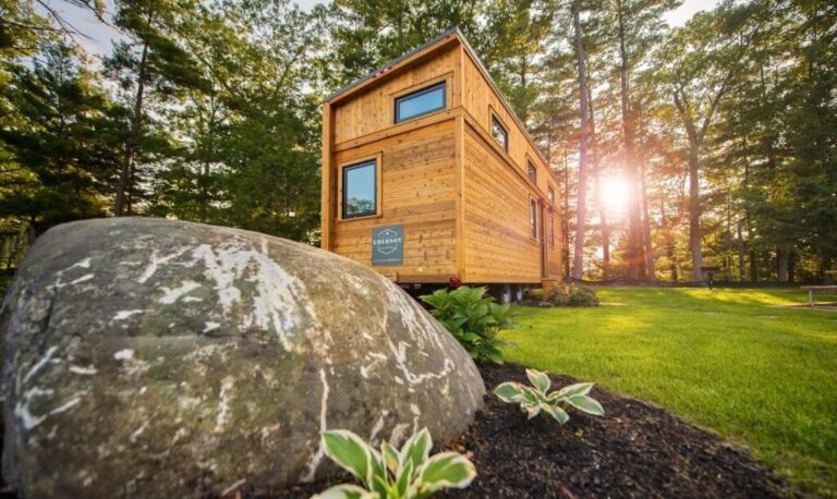 romantic hotels in maine at Tuxbury Pond Camping Resort Tiny House Emerson