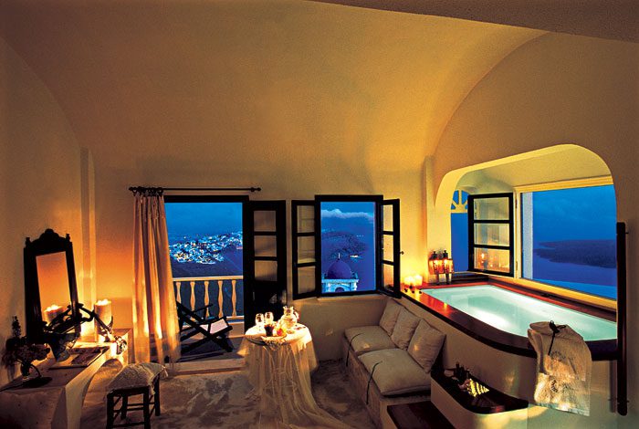 honeymoon suites in santorini at Altana Heritage Suites