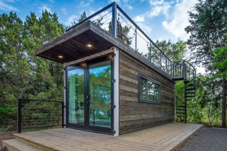 weekend getaways from dallas at The Windmill-Tiny Container Home