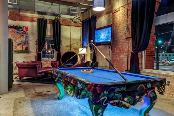 Canvas Hotel Dallas pool table